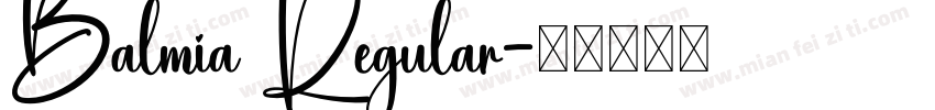 Balmia Regular字体转换